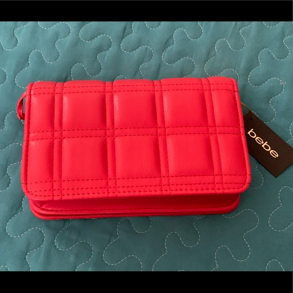 NWT. Bebe Red Crossbody Bag - Picture 7 of 16